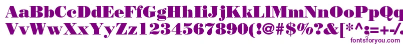 BodoniLtPoster Font – Purple Fonts on White Background