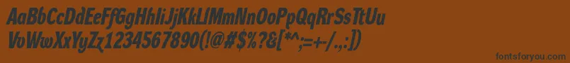 DynagroteskdcBolditalic Font – Black Fonts on Brown Background