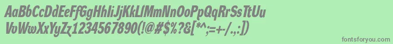 DynagroteskdcBolditalic Font – Gray Fonts on Green Background