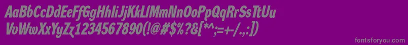 DynagroteskdcBolditalic Font – Gray Fonts on Purple Background