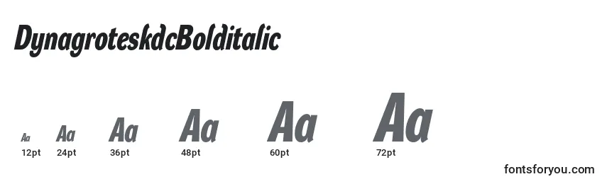 DynagroteskdcBolditalic Font Sizes