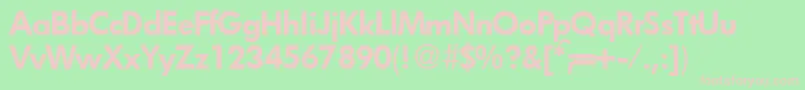 FunctiontwodemiRegular Font – Pink Fonts on Green Background