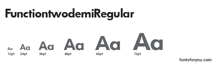FunctiontwodemiRegular Font Sizes