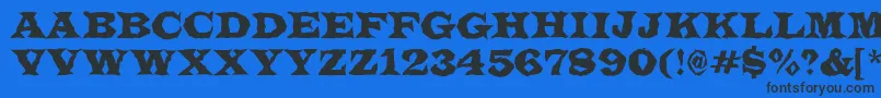 LatinotitulbrRegular Font – Black Fonts on Blue Background