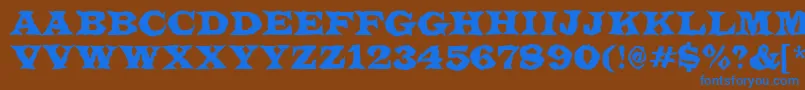 LatinotitulbrRegular Font – Blue Fonts on Brown Background