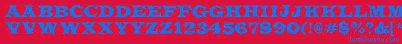 LatinotitulbrRegular Font – Blue Fonts on Red Background