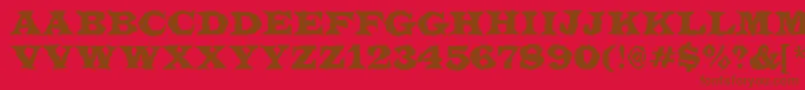 LatinotitulbrRegular Font – Brown Fonts on Red Background