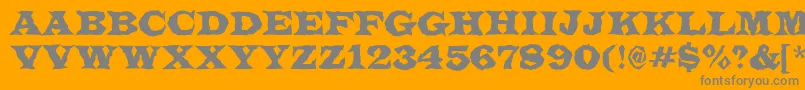 LatinotitulbrRegular-Schriftart – Graue Schriften auf orangefarbenem Hintergrund