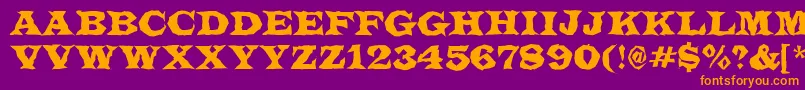 LatinotitulbrRegular Font – Orange Fonts on Purple Background