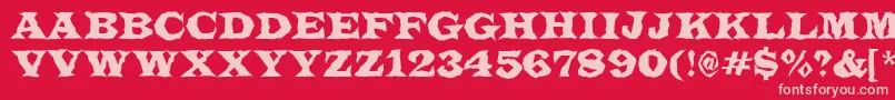 LatinotitulbrRegular Font – Pink Fonts on Red Background