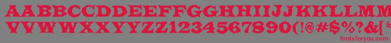 LatinotitulbrRegular Font – Red Fonts on Gray Background