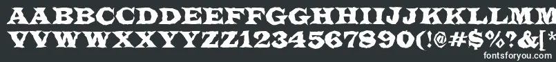 LatinotitulbrRegular-fontti – valkoiset fontit mustalla taustalla