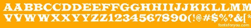LatinotitulbrRegular Font – White Fonts on Orange Background