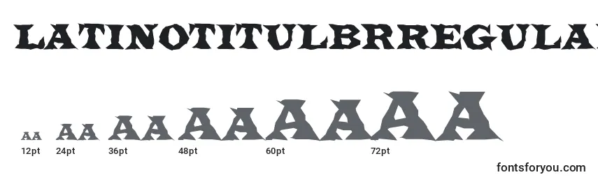 Размеры шрифта LatinotitulbrRegular