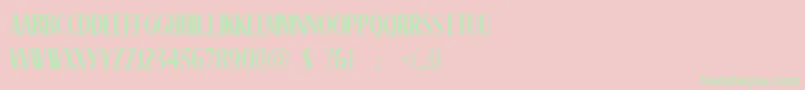 NizzaRegularFreeForPersonalUse Font – Green Fonts on Pink Background