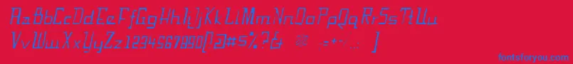 FabiangauntItalic Font – Blue Fonts on Red Background