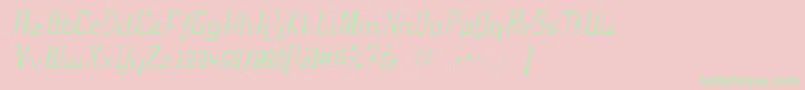 FabiangauntItalic Font – Green Fonts on Pink Background