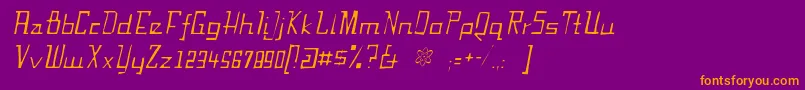 FabiangauntItalic Font – Orange Fonts on Purple Background