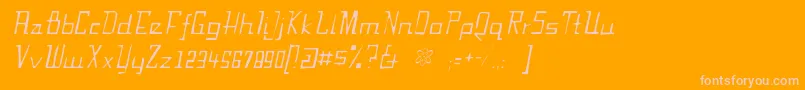 FabiangauntItalic Font – Pink Fonts on Orange Background