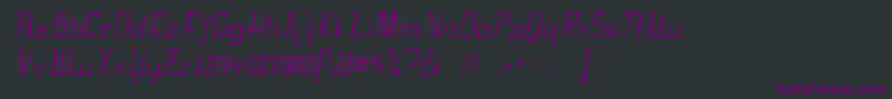 Шрифт FabiangauntItalic – фиолетовые шрифты на чёрном фоне