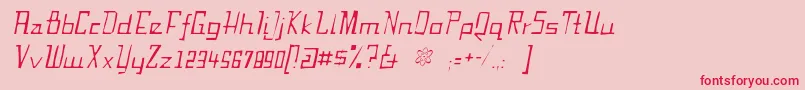 FabiangauntItalic Font – Red Fonts on Pink Background