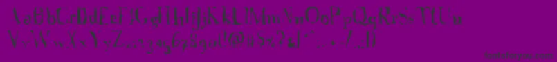 AFontWithSerifs.Disordered Font – Black Fonts on Purple Background