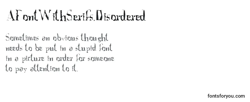 Шрифт AFontWithSerifs.Disordered