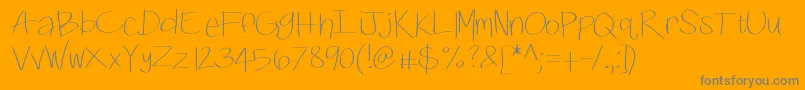 Kbswiftly Font – Gray Fonts on Orange Background