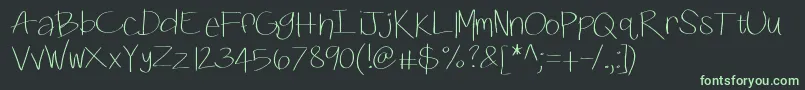 Kbswiftly Font – Green Fonts on Black Background