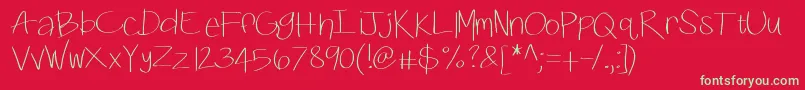 Kbswiftly Font – Green Fonts on Red Background