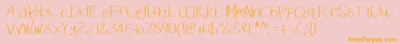 Kbswiftly Font – Orange Fonts on Pink Background