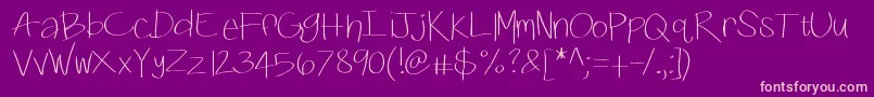 Kbswiftly Font – Pink Fonts on Purple Background