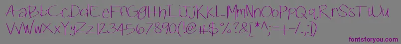 Kbswiftly Font – Purple Fonts on Gray Background