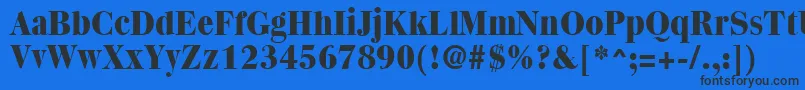 フォントQuantasExtraboldRegular – 黒い文字の青い背景