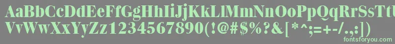 QuantasExtraboldRegular Font – Green Fonts on Gray Background