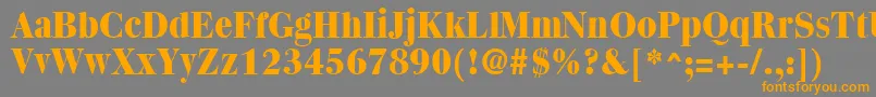 QuantasExtraboldRegular Font – Orange Fonts on Gray Background