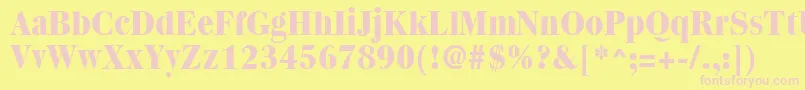 QuantasExtraboldRegular Font – Pink Fonts on Yellow Background