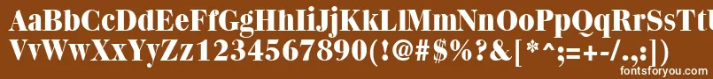 QuantasExtraboldRegular-Schriftart – Weiße Schriften auf braunem Hintergrund