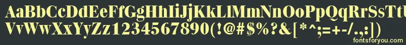 フォントQuantasExtraboldRegular – 黒い背景に黄色の文字