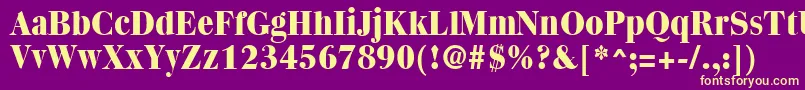 QuantasExtraboldRegular Font – Yellow Fonts on Purple Background