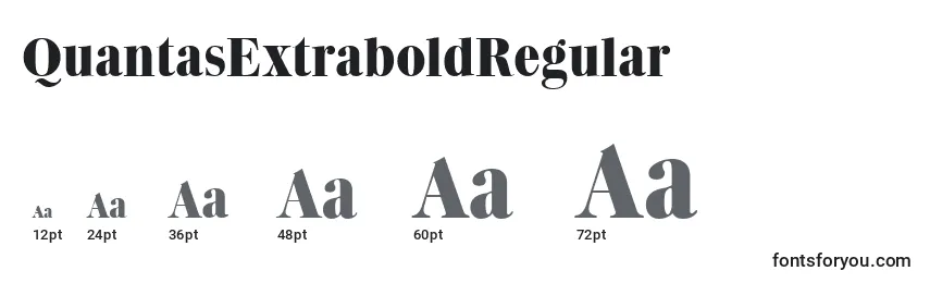 Размеры шрифта QuantasExtraboldRegular