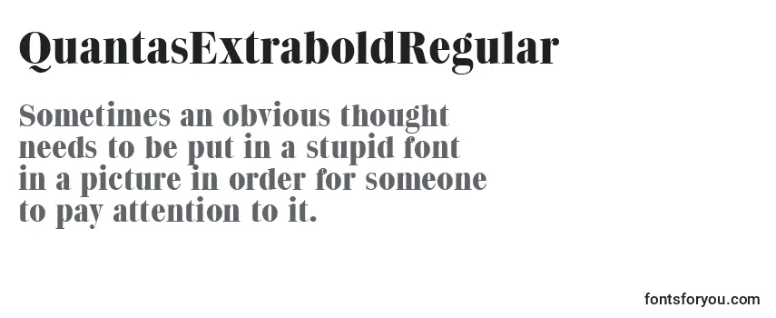 QuantasExtraboldRegular Font
