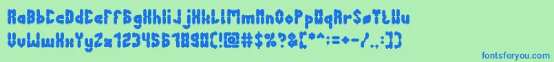 AntiqueRetroBold Font – Blue Fonts on Green Background
