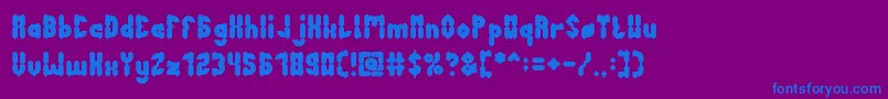 Шрифт AntiqueRetroBold – синие шрифты на фиолетовом фоне