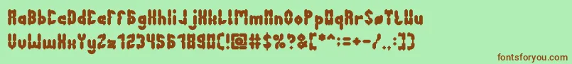 AntiqueRetroBold Font – Brown Fonts on Green Background