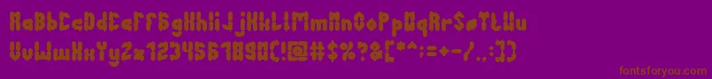 AntiqueRetroBold Font – Brown Fonts on Purple Background