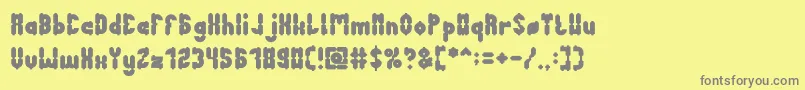 AntiqueRetroBold Font – Gray Fonts on Yellow Background