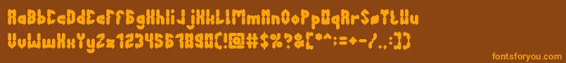 fuente AntiqueRetroBold – Fuentes Naranjas Sobre Fondo Marrón