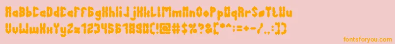 AntiqueRetroBold Font – Orange Fonts on Pink Background
