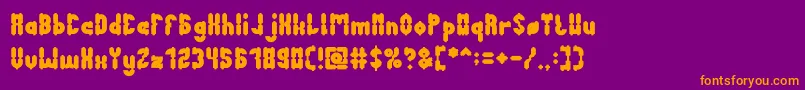 AntiqueRetroBold Font – Orange Fonts on Purple Background